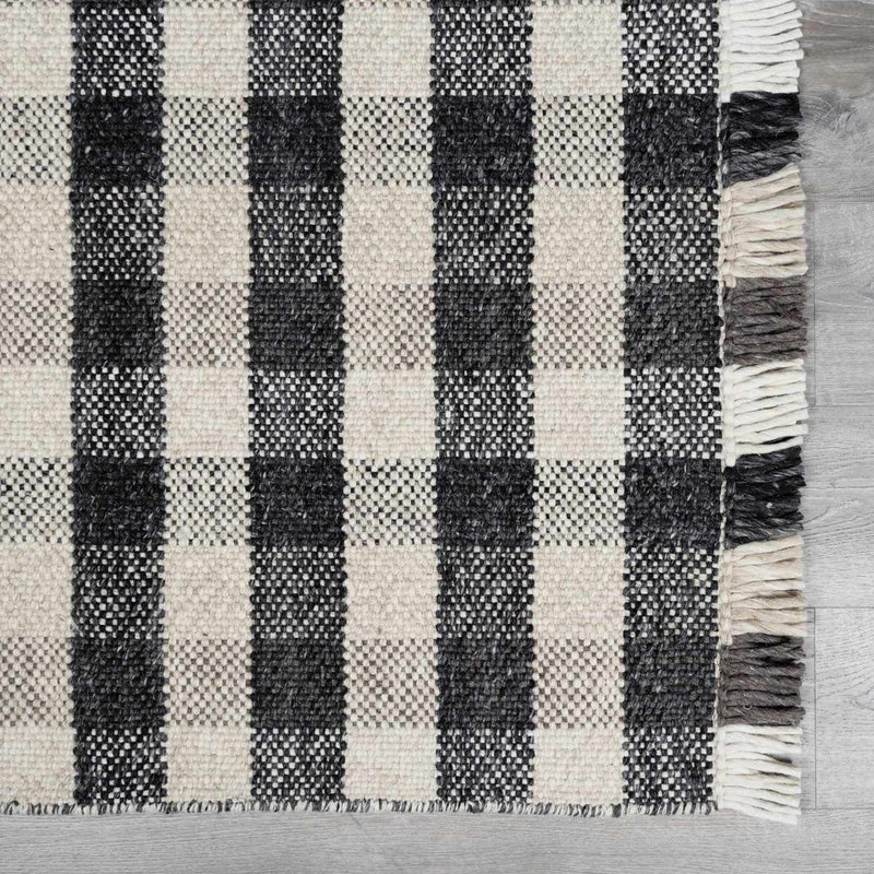 Chilliwack Gray Plaid Wool Rug