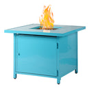 Aluminum 32-in Square Propane Fire Table with Beads, Covers and Lid