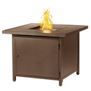 Aluminum 32-in Square Propane Fire Table with Beads, Covers and Lid