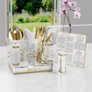 Botanical Blooms Cutlery Holder with Salt & Bencher Set by Feldart