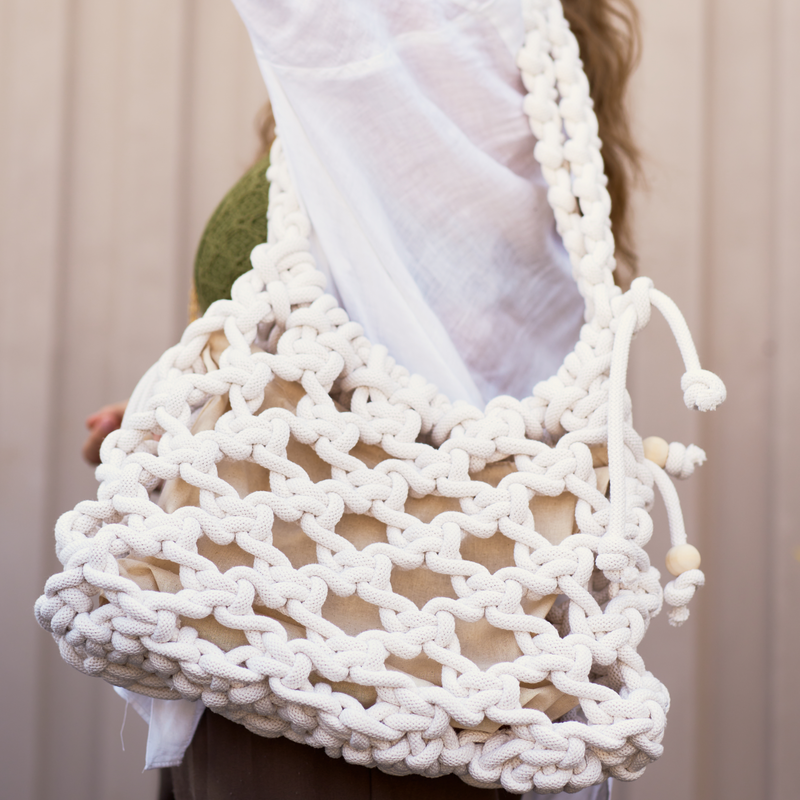 CHUNKY MACRAME HANDBAG TUTORIAL