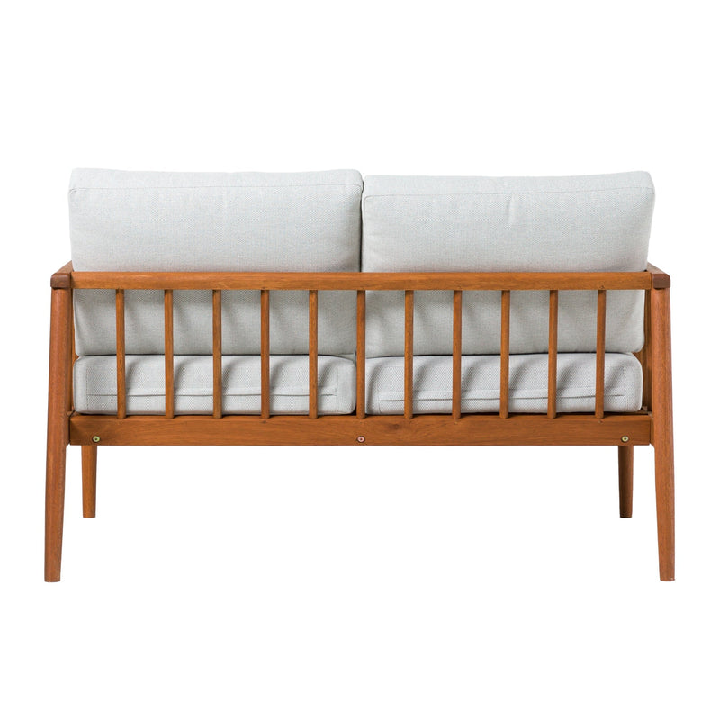 Circa Modern Solid Wood Spindle Patio Loveseat