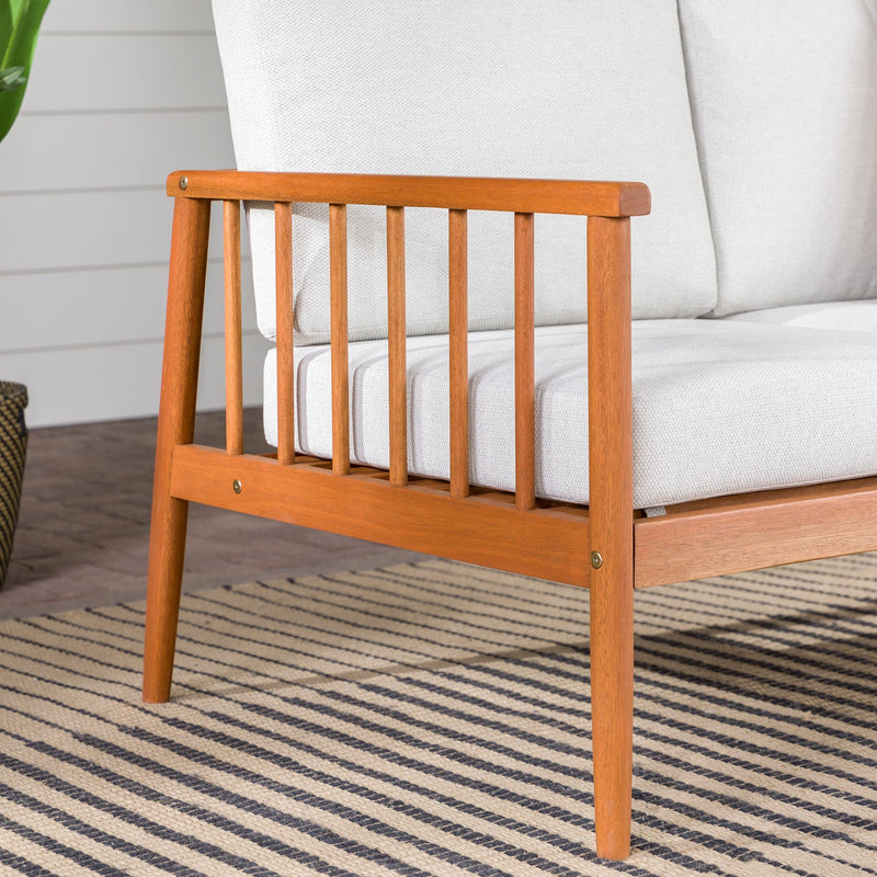 Circa Modern Solid Wood Spindle Patio Loveseat