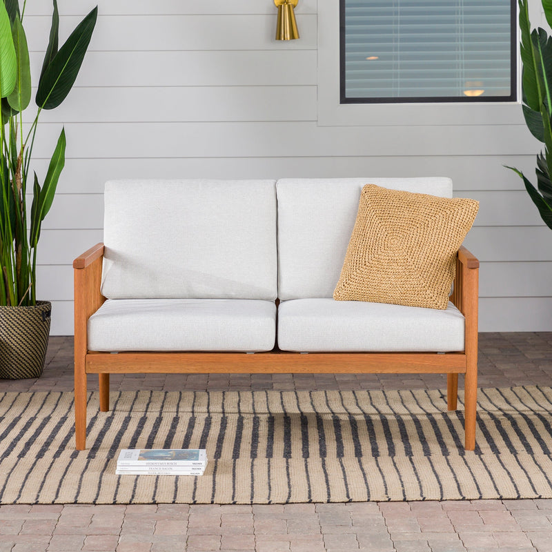 Circa Modern Solid Wood Spindle Patio Loveseat