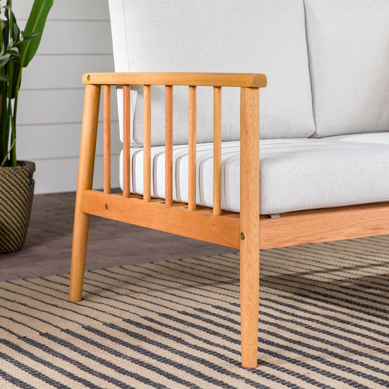 Circa Modern Solid Wood Spindle Patio Loveseat