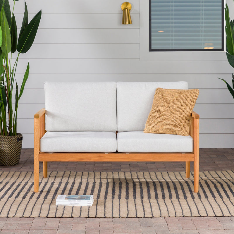 Circa Modern Solid Wood Spindle Patio Loveseat