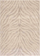 Beige Manteca Zebra Print Area Rug