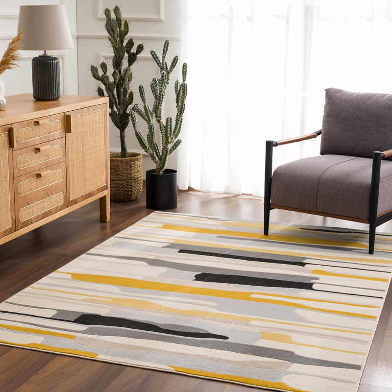 Southfields Mustard Modern Rug
