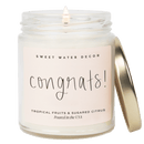 Congrats! Soy Candle - Clear Jar - 9 oz (Island AIr)