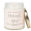 Thank You! Soy Candle - Clear Jar - 9 oz (Island Air)