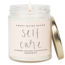 Self Care Soy Candle - Clear Jar - 9 oz (Lavender and Eucalyptus, Calm and Comfort)