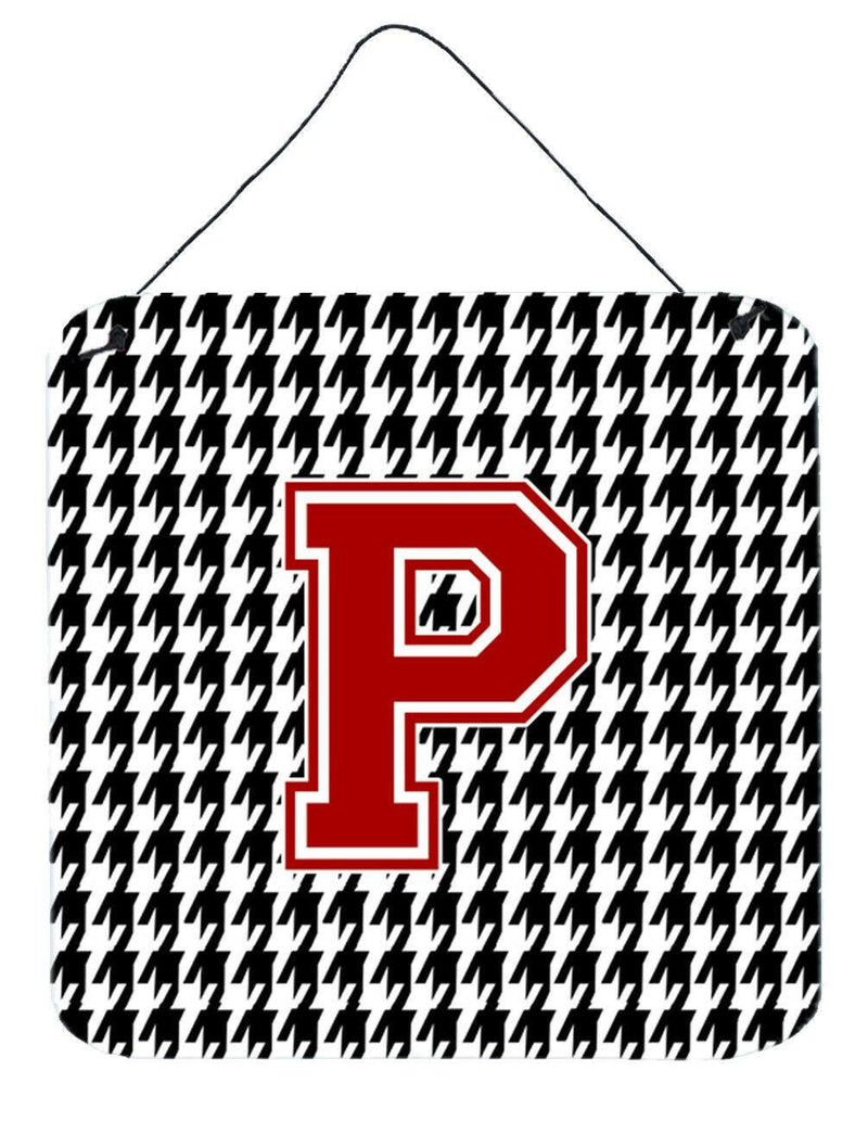 Monogram - Initial P Houndstooth Wall or Door Hanging Prints CJ1021