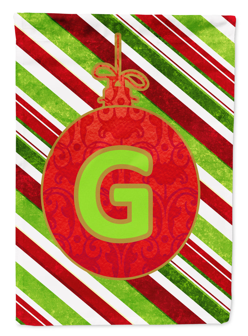 Christmas Oranment Holiday Letter G Monogram Initial Flag Garden Size CJ1039