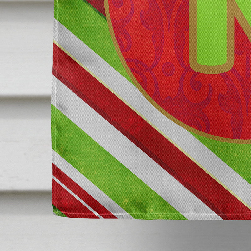 Christmas Oranment Holiday Letter K Monogram Initial Flag  House Size