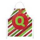 Christmas Oranment Holiday Initial Letter Q Apron Cooking Kitchen Server Baking Crafts Gardening for Adult Women Men, Unisex, Large, Multicolor