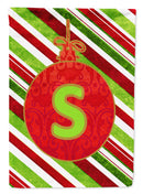 Christmas Oranment Holiday Initial Letter S House Flag 28x40 Porch Sleeve Pole Decorative Outside Yard Banner Artwork Wall Hanging, Polyester