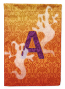 Halloween Ghost Letter A House Flag 28x40 Porch Sleeve Pole Decorative Outside Yard Banner Artwork Wall Hanging, Polyester
