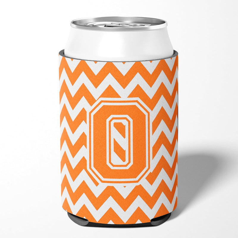 Letter O Chevron Orange and White Can or Bottle Hugger CJ1046-OCC