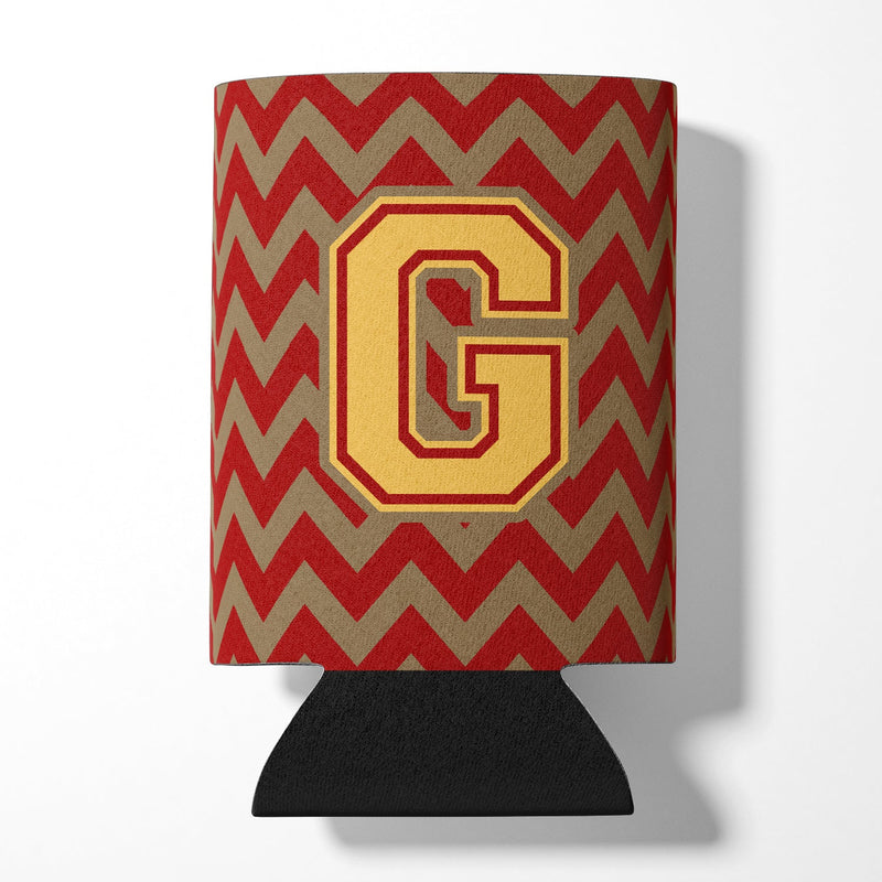 Letter G Chevron Garnet and Gold  Can or Bottle Hugger CJ1048-GCC