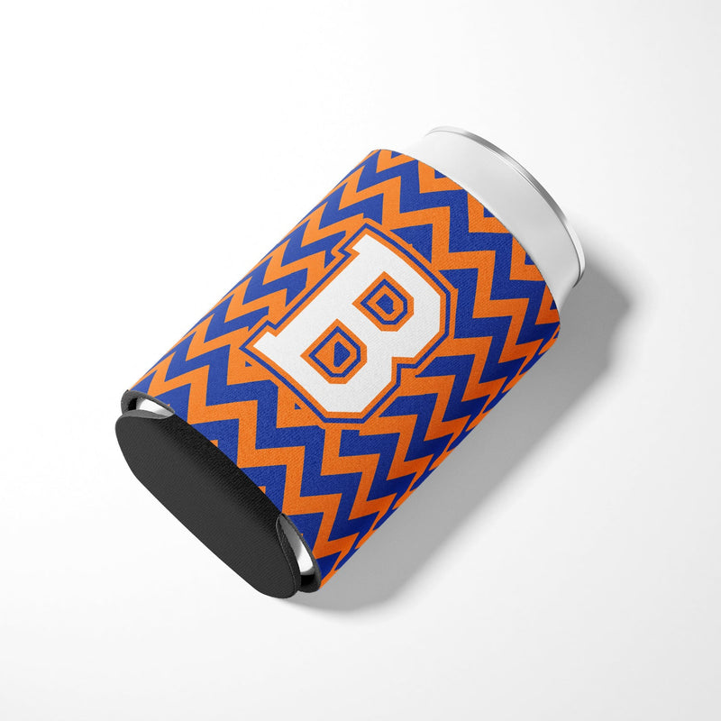 Letter B Chevron Blue and Orange