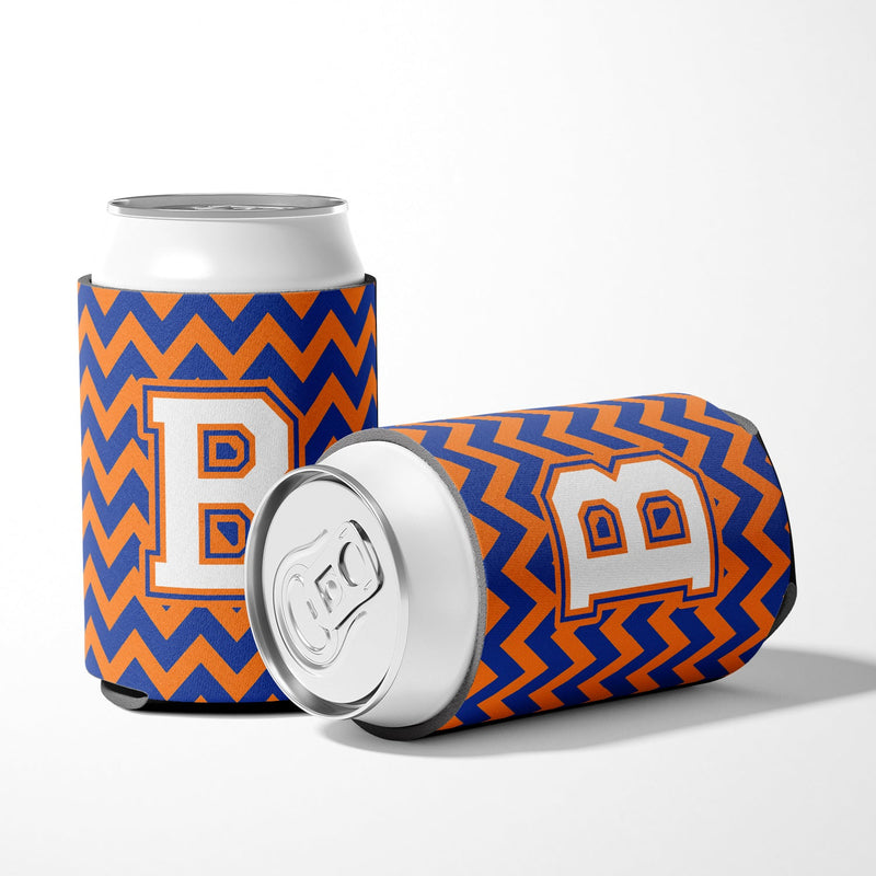 Letter B Chevron Blue and Orange