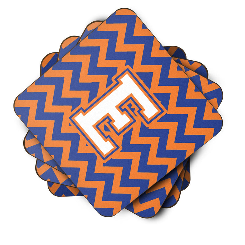 Letter E Chevron Blue and Orange