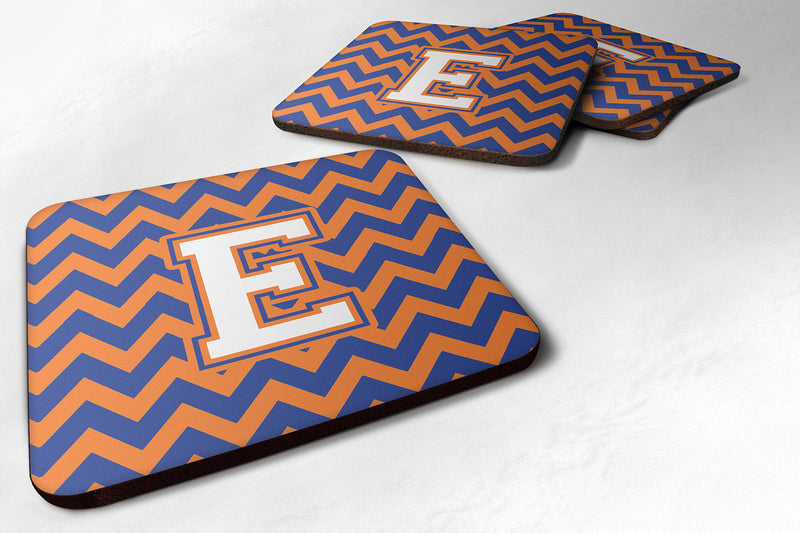 Letter E Chevron Blue and Orange