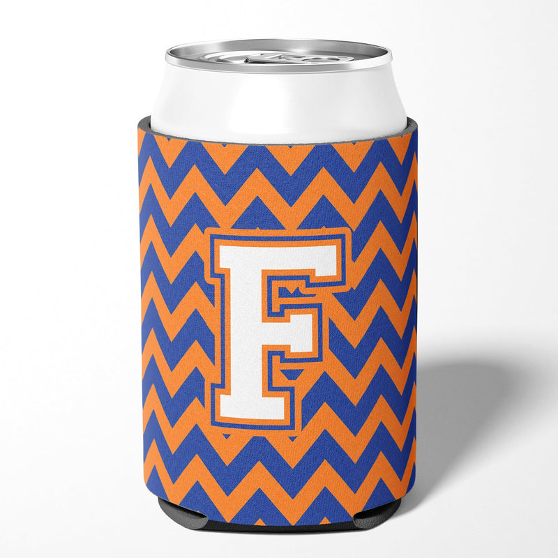 Letter F Chevron Blue and Orange