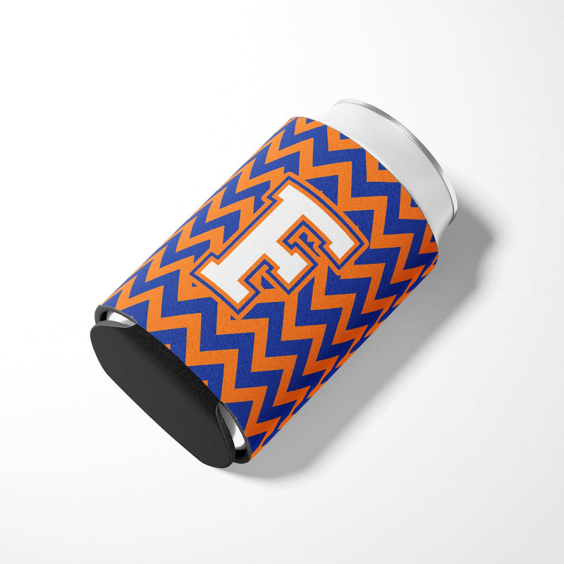 Letter F Chevron Blue and Orange