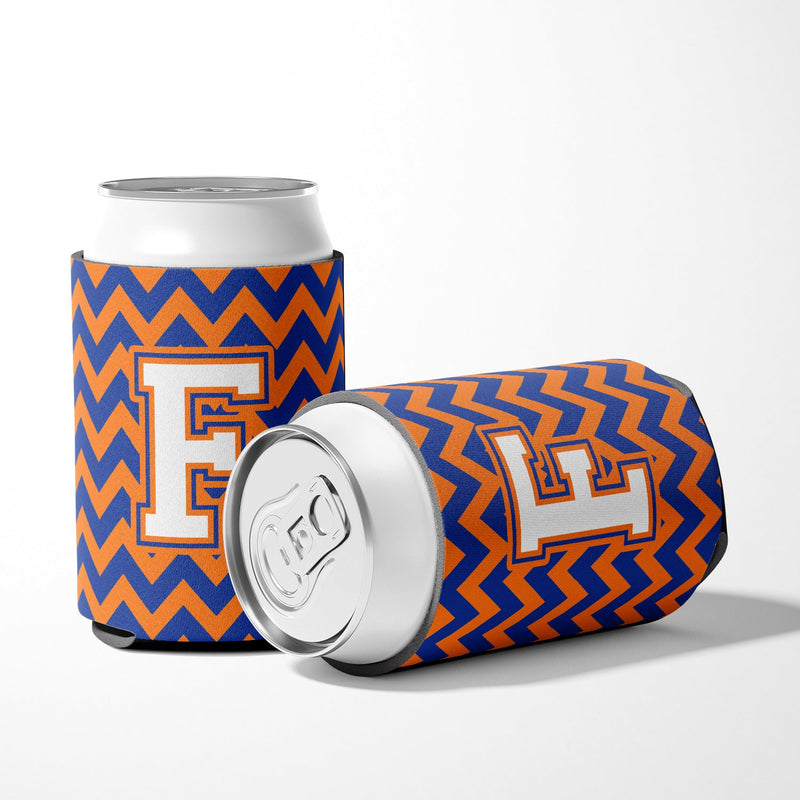 Letter F Chevron Blue and Orange