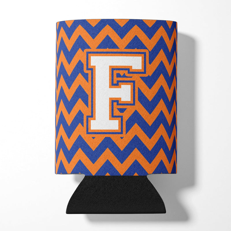 Letter F Chevron Blue and Orange