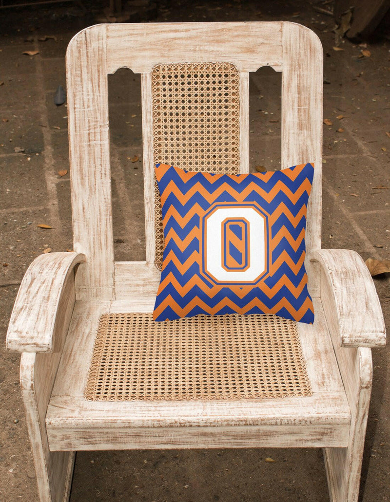 Letter O Chevron Blue and Orange