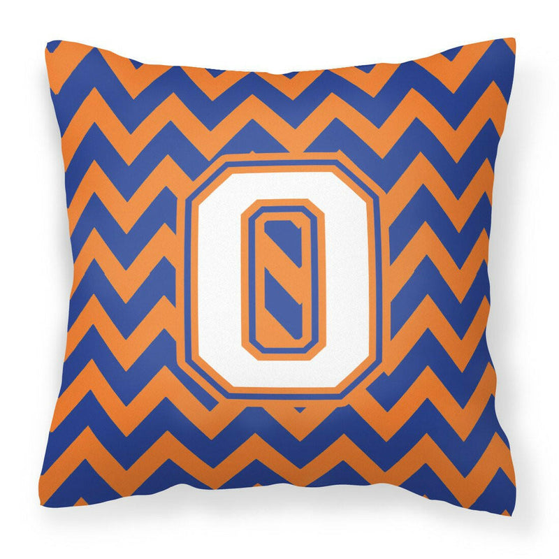 Letter O Chevron Blue and Orange