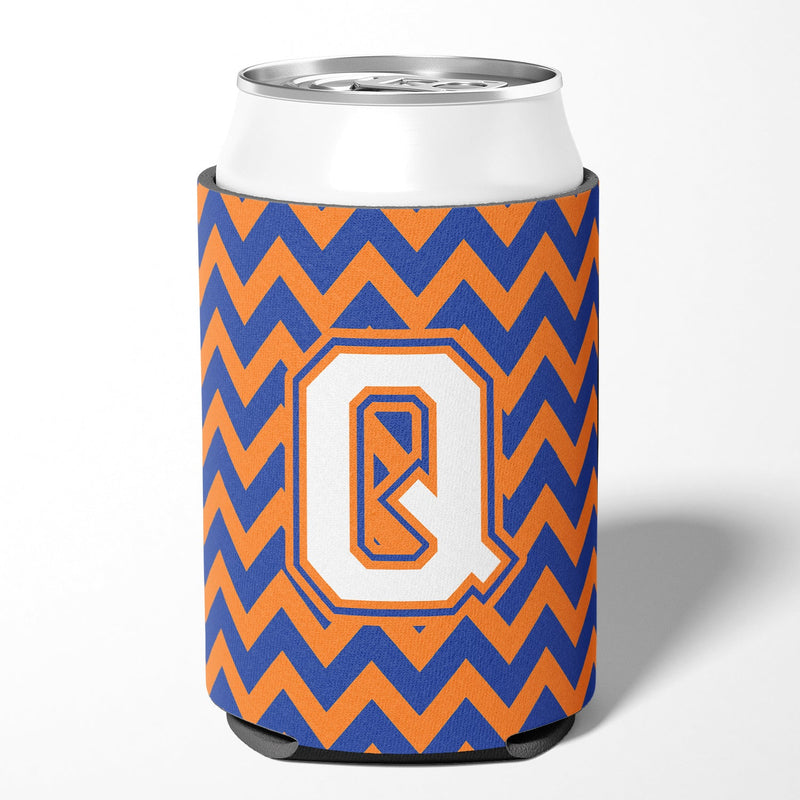 Letter Q Chevron Blue and Orange