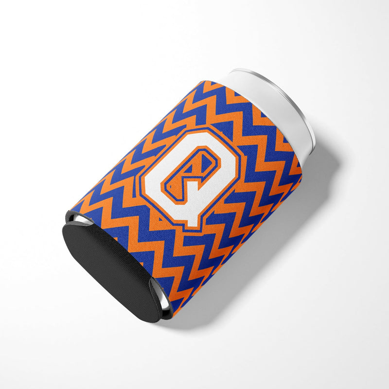 Letter Q Chevron Blue and Orange