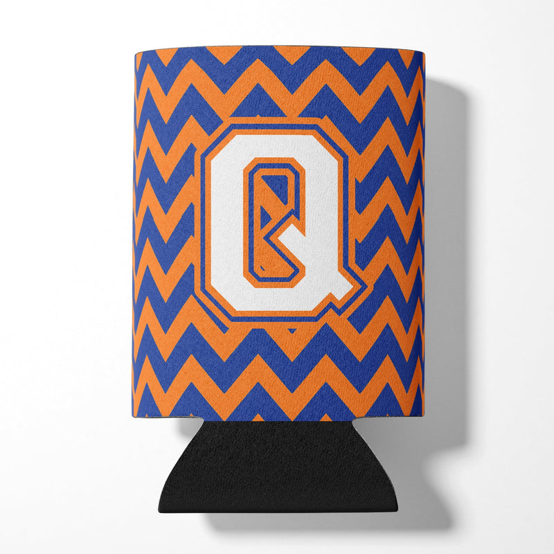 Letter Q Chevron Blue and Orange