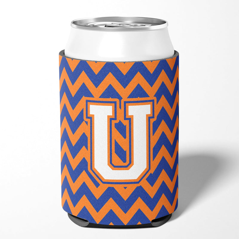 Letter U Chevron Blue and Orange