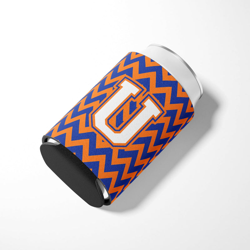 Letter U Chevron Blue and Orange