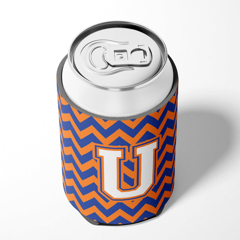 Letter U Chevron Blue and Orange