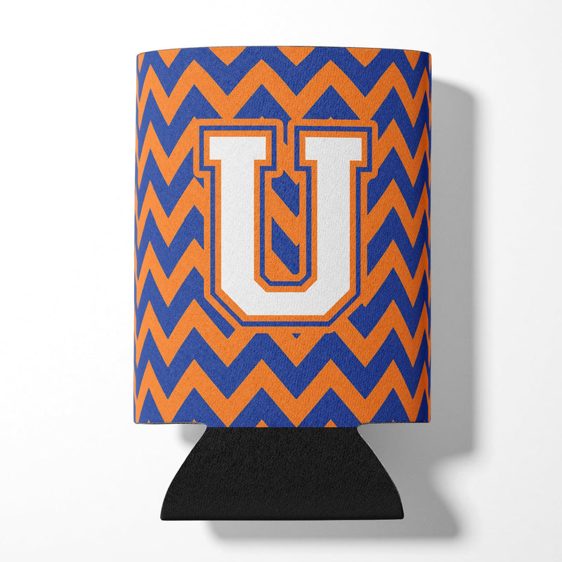 Letter U Chevron Blue and Orange