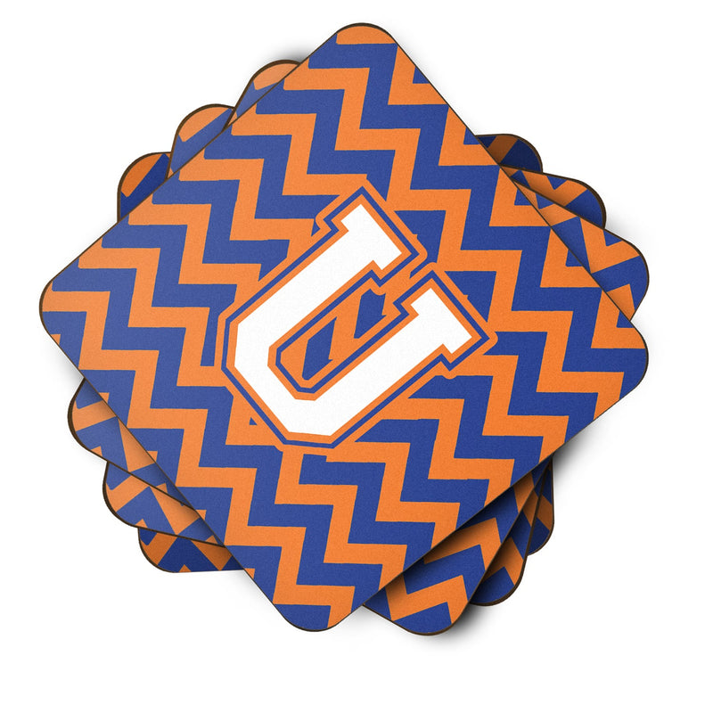 Letter U Chevron Blue and Orange