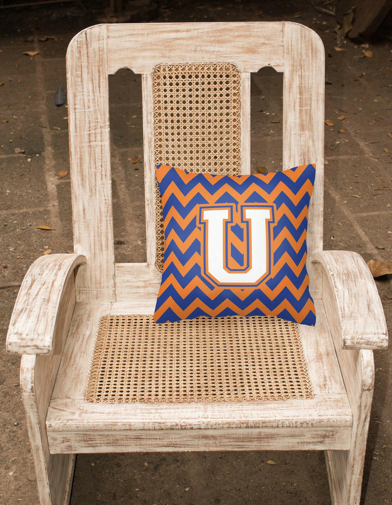 Letter U Chevron Blue and Orange