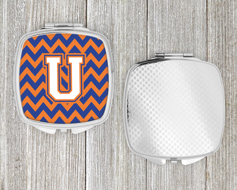 Letter U Chevron Blue and Orange