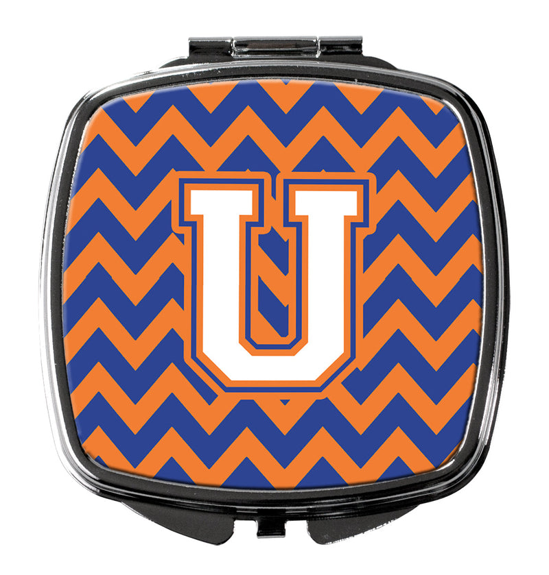 Letter U Chevron Blue and Orange