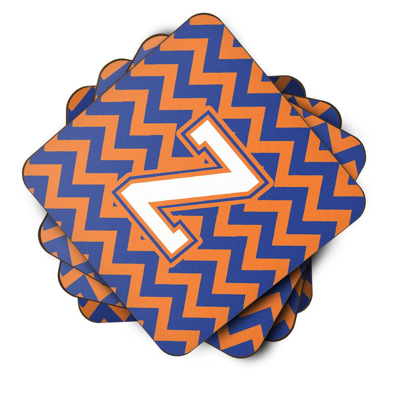 Letter Z Chevron Blue and Orange