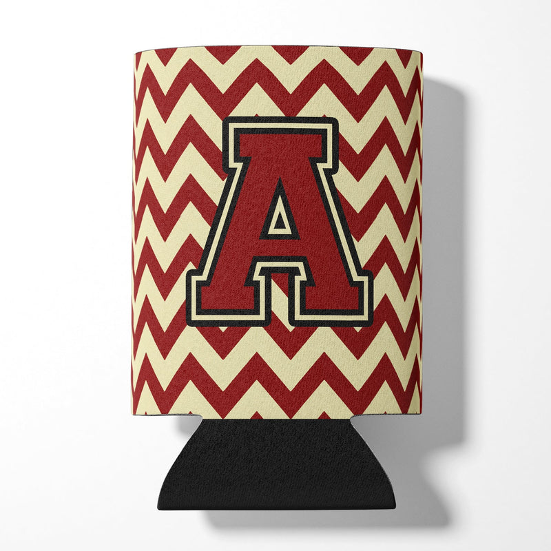 Letter A Chevron Maroon and Gold Can or Bottle Hugger CJ1061-ACC