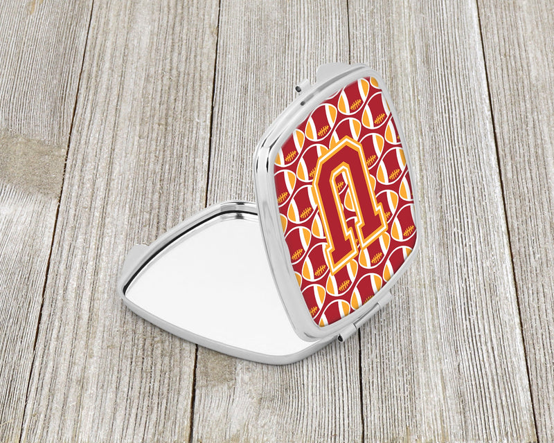 Letter U Football Cardinal and Gold Compact Mirror CJ1070-USCM