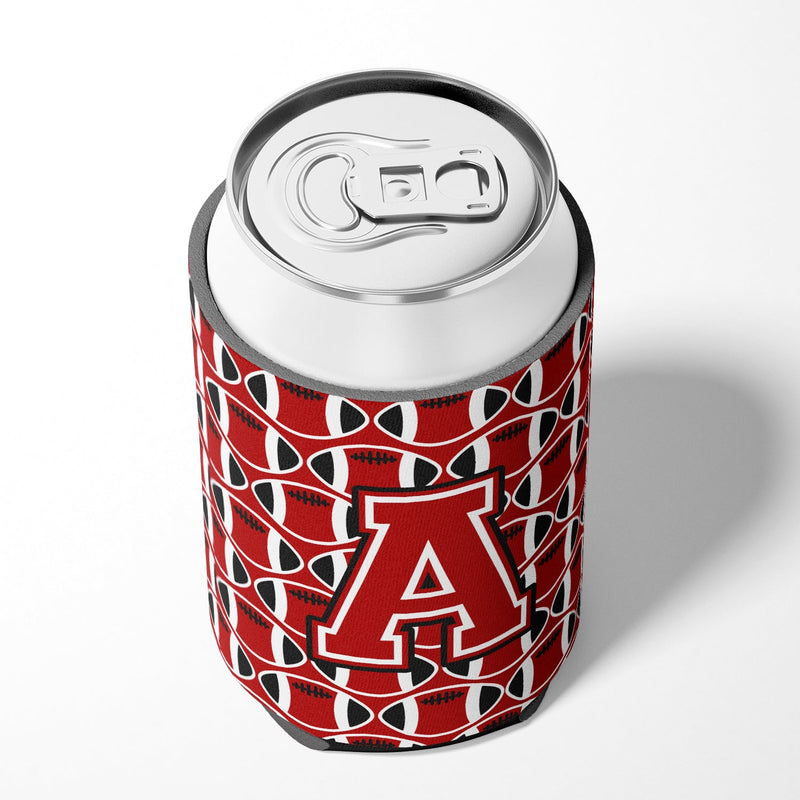 Letter A Football Red, Black and White Can or Bottle Hugger CJ1073-ACC