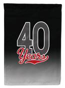 40 Years Garden Flag - Outdoor Decorative Yard Flag
