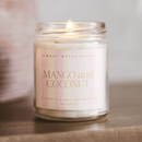 Mango and Coconut Soy Patterned Candle - Clear Jar - 9 oz by Sweet Water Decor